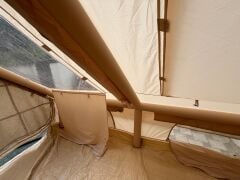 GLAMPING Family Şişme Kamp Çadırı 300*400*200 CM (BEJ) Şeffaf Pencereli ve Kapılı ( KUSURLU ÜRÜN )