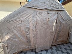 SHUFA GALAKSİ SERİSİ 17.2 Metrekare Otomatik Şişme Çadır 480*360*230CM Şeffaf Pencereli ve Kapılı Bej Renk ( KUSURLU ÜRÜN )