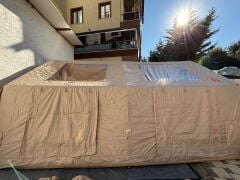 SHUFA GALAKSİ SERİSİ 17.2 Metrekare Otomatik Şişme Çadır 480*360*230CM Şeffaf Pencereli ve Kapılı Bej Renk ( KUSURLU ÜRÜN )