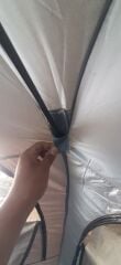 SHUFA Tam Otomatik Şeffaf KUBBE Çadır, Yağmuru ve kar yağışı izlenebilir 400*400*200CM-ZP83-BEJ ( KUSURLU ÜRÜN )
