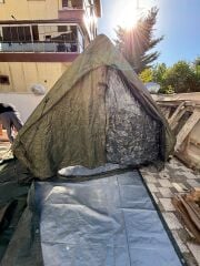 GLAMPING Family Şişme Kamp Çadırı 300*400*200 CM (YEŞİL) Şeffaf Pencereli ve Kapılı ( KUSURLU ÜRÜN )