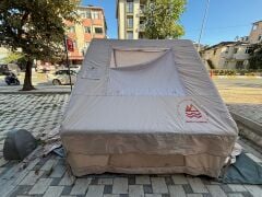 Shufa Otomatik Şişme 4 Mevsim 6 m2 Bej Renk Su Geçirmez Kamp Çadırı(İki Büyük-Şeffaf Pencereli Kolay Kurulum)-ZP62 ( KUSURLU ÜRÜN )