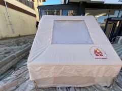 Shufa Otomatik Şişme 4 Mevsim 6 m2 Bej Renk Su Geçirmez Kamp Çadırı(İki Büyük-Şeffaf Pencereli Kolay Kurulum)-ZP62 ( KUSURLU ÜRÜN )