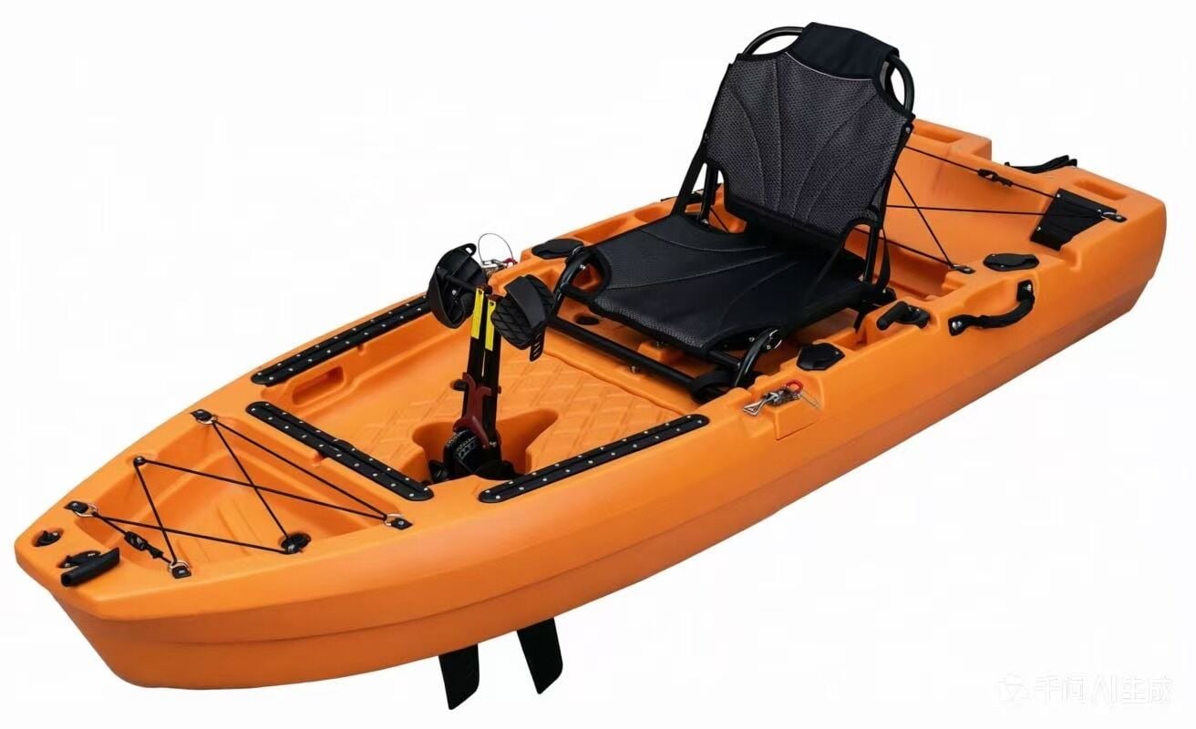 SHUFA 2,4M Parçalı Pedallı Balıkçı Kanosu, Tek Kişilik Balık Avı Kayak, 150kg Taşıma Kapasitesi