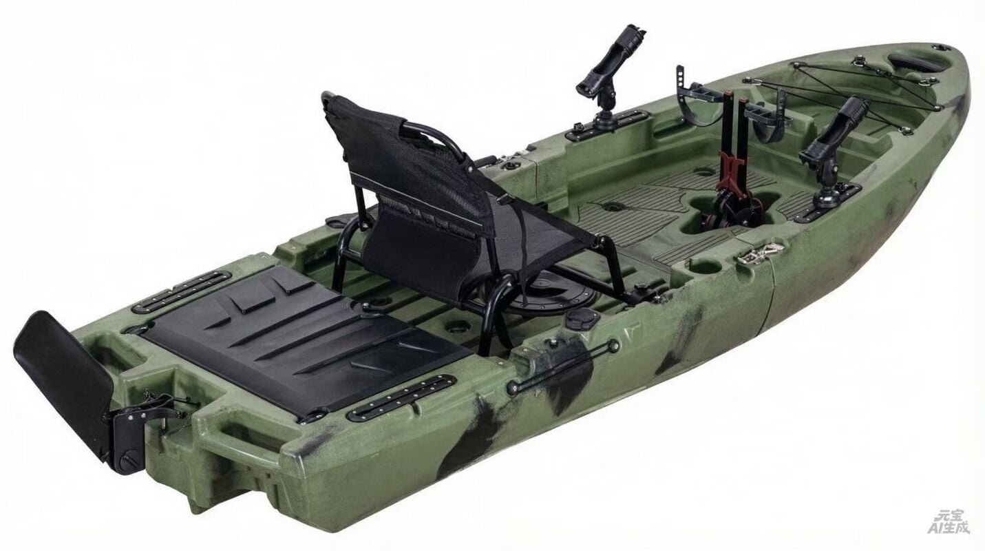 SHUFA 2,8M Parçalı Pedallı Balıkçı Kanosu, Tek Kişilik Balık Avı Kayak, 160kg Taşıma Kapasitesi
