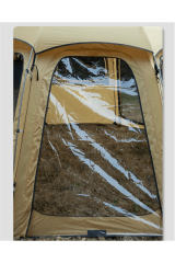SHUFA Yağmuru ve kar yağışı izlenebilir BEJ RENK KUBBE ÇADIRI 390*390*200CM