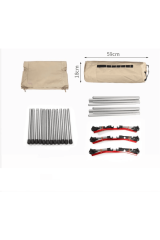 SHUFA HAKİ Portatif yatak, ultra hafif, alüminyum katlanır yatak, kompakt, taşınabilir kamp yatağı