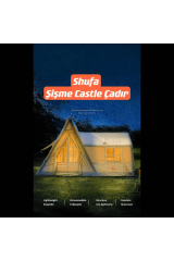SHUFA CASTLE Şişme Çadır 500*300*280CM Şeffaf Pencereli ve Kapılı-BEJ