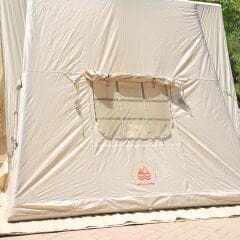 SHUFA CASTLE Şişme Çadır 500*300*280CM Şeffaf Pencereli ve Kapılı-BEJ