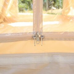 SHUFA CASTLE Şişme Çadır 500*300*280CM Şeffaf Pencereli ve Kapılı-BEJ