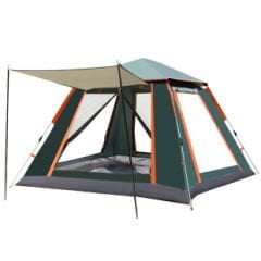 SHUFA Tam Otomatik Su Ve Rüzgar Geçirmez Gölgelikli Tenteli 4-6 Kişilik Kamp Çadırı 240*240*155cm-ZP50