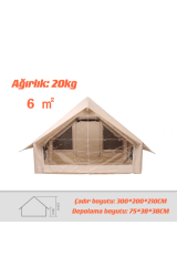 SHUFA GALAKSİ SERİSİ 6 Metrekare Otomatik Şişme Çadır 300*200*210CM