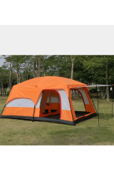 SHUFA Aile Boyu Büyük Kamp Çadırı 2 Oda 1 Salon 420*305*200 CM-TURUNCU