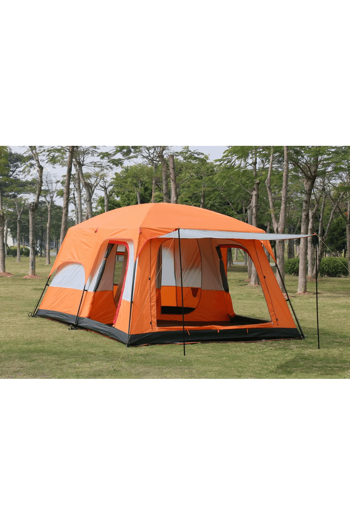 SHUFA Aile Boyu Büyük Kamp Çadırı 2 Oda 1 Salon 420*305*200 CM-TURUNCU