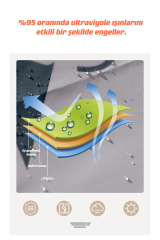 SHUFA Glamping 500*300CM Tarp Güneş ve Rüzgar Koruma Tentesi