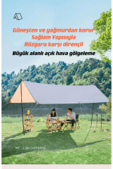 SHUFA Glamping 500*300CM Tarp Güneş ve Rüzgar Koruma Tentesi-ZP60