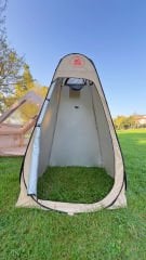 SHUFA KAMP Alanı Giyinme Duş ve Wc Çadırı Bej Renk Otomatik Açılır-ZP61