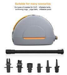 SHUFA GLAMPING Elektrikli pompa 20PSI kademeli taşınabilir hava pompası