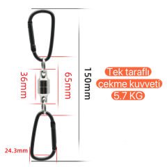 SHUFA Güçlü Mıknatıslı Çift Taraflı Manyetik Askı Aparatı 2 ADET