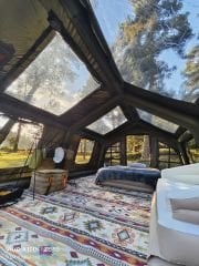 SHUFA GALAKSİ SERİSİ 17.2 Metrekare Otomatik Şişme Yeşil Çadır 480*360*230CM Şeffaf Pencereli ve Kapılı - ZP65