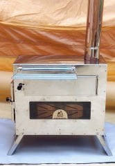 Profesyonel Kuzineli Krom Kamp Sobası (Yanmaz Kumaş ve Çantalı)