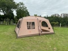 SHUFA Çift katmanlı zirve tasarımlı dört mevsim çadırı, 16.3 metrekare, dış ölçüler: 430*380*220 cm.