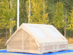 SHUFA GLAMPING Family Şişme Kamp Çadırı Bej Renk 300*400*200 CM -Şeffaf Pencereli ve Kapılı