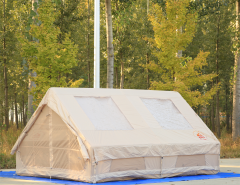 SHUFA GLAMPING Family Şişme Kamp Çadırı Bej Renk 300*400*200 CM -Şeffaf Pencereli ve Kapılı