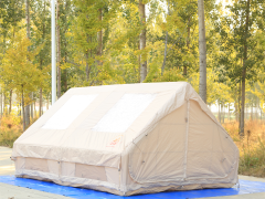 SHUFA GLAMPING Family Şişme Kamp Çadırı Bej Renk 300*400*200 CM -Şeffaf Pencereli ve Kapılı