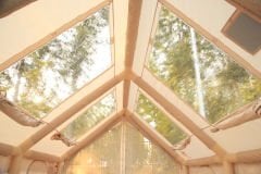 SHUFA GLAMPING Family Şişme Kamp Çadırı Bej Renk 300*400*200 CM -Şeffaf Pencereli ve Kapılı