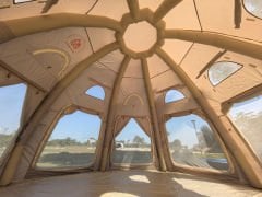 SHUFA GLAMPING 19.6 Metrekare Bej Renk Küresel kubbe şişme çadır-ZP72