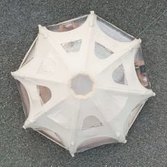 SHUFA GLAMPING 19.6 Metrekare Bej Renk Küresel kubbe şişme çadır-ZP72