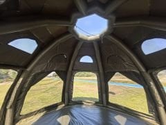 SHUFA GLAMPING 19.6 Metrekare Yeşil Renk Küresel kubbe şişme çadır-ZP73