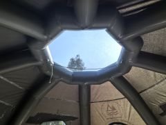 SHUFA GLAMPING 19.6 Metrekare Yeşil Renk Küresel kubbe şişme çadır-ZP73