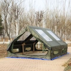 GLAMPING Family Şişme Kamp Çadırı 300*400*200 CM (YEŞİL) Şeffaf Pencereli ve Kapılı