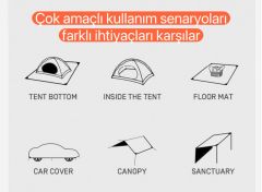 Shufa Su Geçirmez Çok Amaçlı Branda – 3x2m, 4x3m, 3.8x3.6m, 4.8x3.6m Ölçü Seçenekleriyle