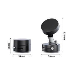 360° Dönebilen Vakumlu Mıknatıslı Telefon Tutucu – Manyetik, Yüksek Tutuşlu, Katlanabilir, Taşınabilir Stand