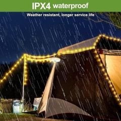 4'ü 1 Arada Kamp Lambası | LED Işık, Fener, Gece Lambası ve Işık Zinciri (Ipx4 Su Geçirmez)
