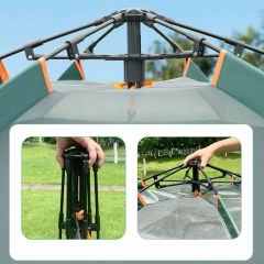 Shufa Tam Otomatik Su Ve Rüzgar Geçirmez Gölgelikli Altıgen Çadır Aile Çadırı 280*240*155 Cm (TURUNCU)