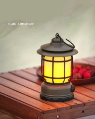 Shufa - Nostaljik Işığı Ayarlanabilir USB Şarjlı Ledli Kamp Lambası SARI