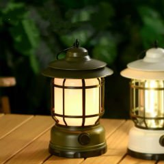 Shufa - Nostaljik Işığı Ayarlanabilir USB Şarjlı Ledli Kamp Lambası SARI