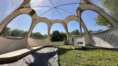 SHUFA  Tam Otomatik Şeffaf KUBBE Çadır, Yağmuru ve kar yağışı izlenebilir 400*400*200CM