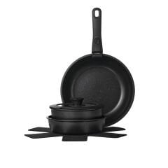 Shufa 5 Parça Easy Clip Çıkarılabilir Saplı Taşınabilir Tava ve Tencere Seti