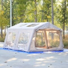 SHUFA Galaksi Serisi | 13.68 m² Şişme Kamp Çadırı – 4 Mevsim – Geniş & Şeffaf Tavanlı – 380x360x220 cm