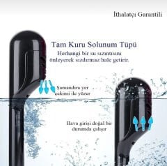 SHUFA Lxl Beden Siyah Dalış Maskesi Tam Yüz Full Face Şnorkel Anti Sızıntı Ekipmanları 360 Görüntü Slikon