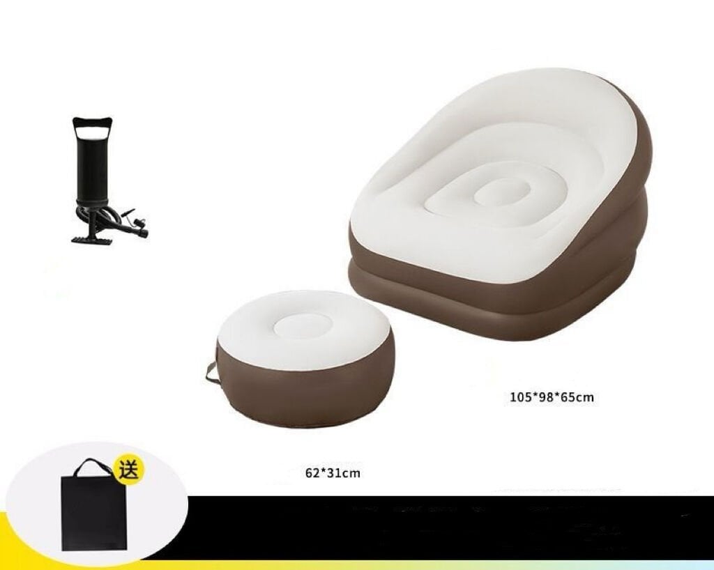 SHUFA Taşınabilir Tek Kişilik Şişme Koltuk (Ayak Dayama ve El Pompası Dahil)