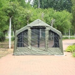 SHUFA Galaksi Serisi YEŞİL| 8 m² Şişme Kamp Çadırı – 4 Mevsim – Geniş & Şeffaf Tavanlı – 315x250x220 cm