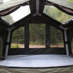 SHUFA Galaksi Serisi YEŞİL| 8 m² Şişme Kamp Çadırı – 4 Mevsim – Geniş & Şeffaf Tavanlı – 315x250x220 cm