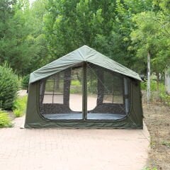 SHUFA Galaksi Serisi YEŞİL| 8 m² Şişme Kamp Çadırı – 4 Mevsim – Geniş & Şeffaf Tavanlı – 315x250x220 cm