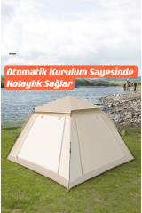 SHUFA 4 Tarafı Kare Tenteli Tam Otomatik Kamp Çadırı 240*240*155 (ikinci el)